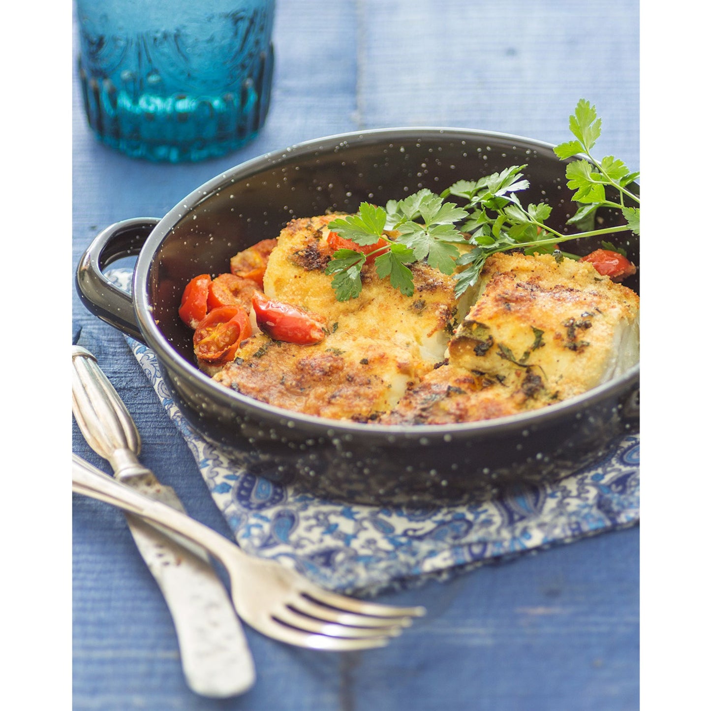 Bacalao desalado al horno con costra de mostaza