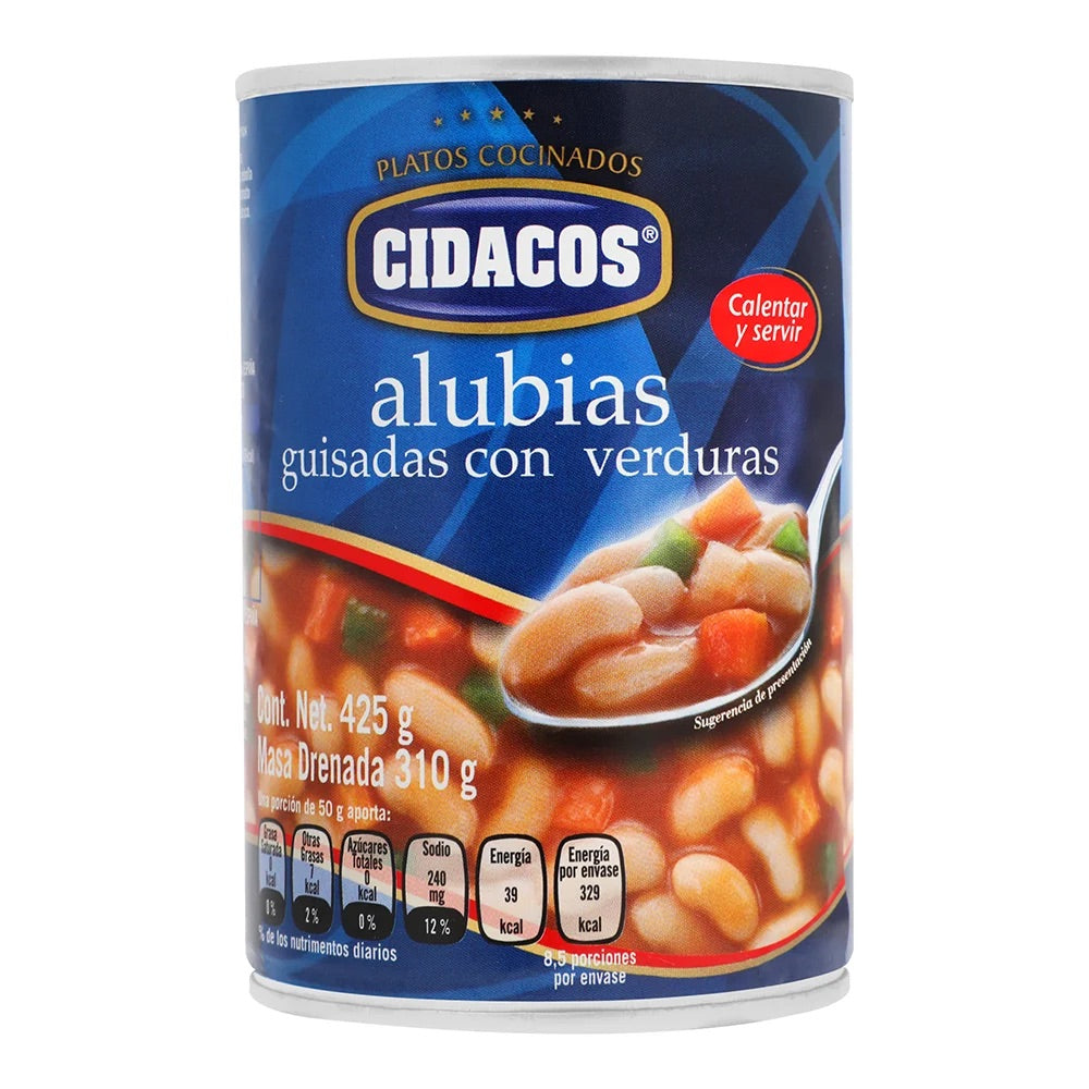 Alubias con Verduras 425g - Enlatados y Conservas La casa del bacalao