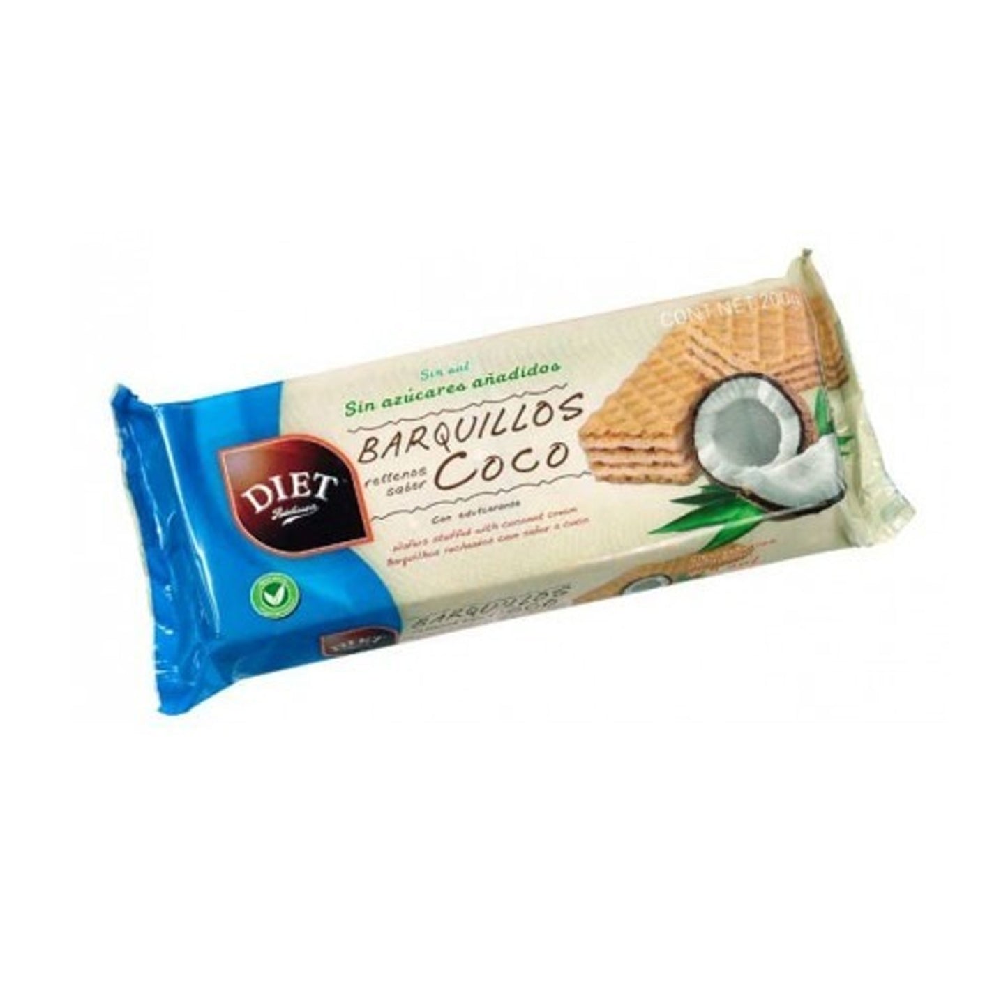 Barquillos Rellenos de Coco 200g - Postres y Galletas La casa del bacalao