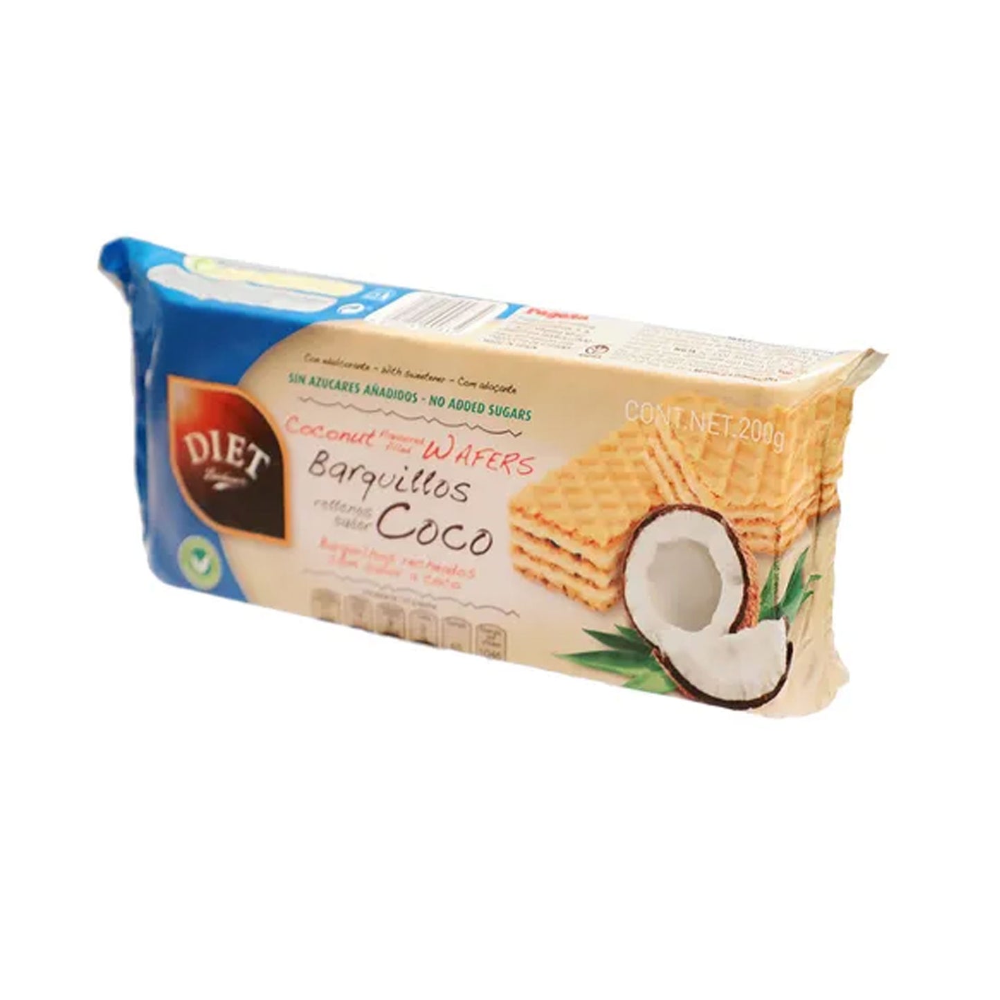 Barquillos Rellenos de Coco 200g - Postres y Galletas La casa del bacalao