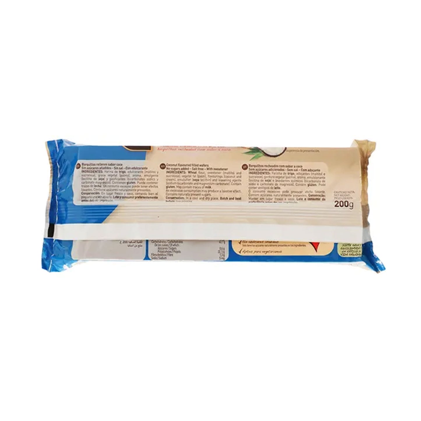 Barquillos Rellenos de Coco 200g - Postres y Galletas La casa del bacalao