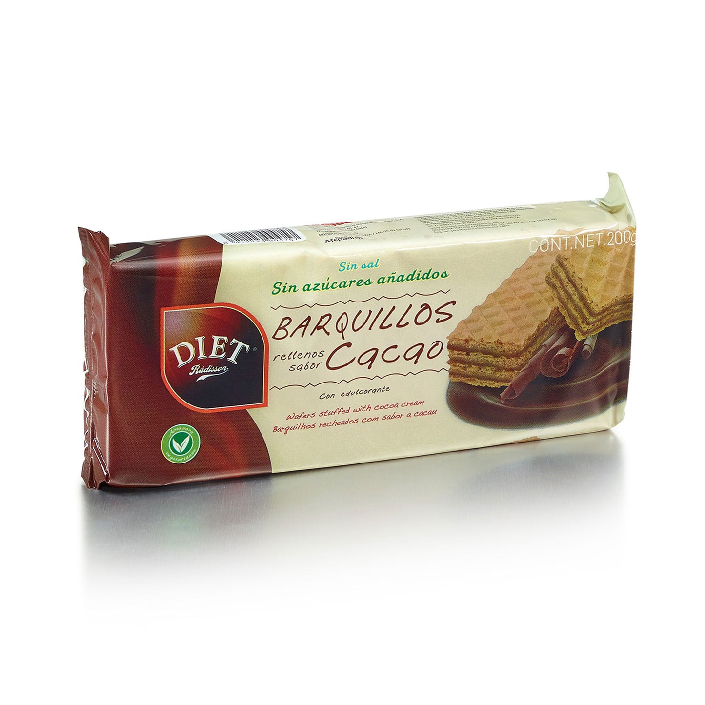 Barquillos Rellenos de Cacao 200g - Postres y Galletas La casa del bacalao