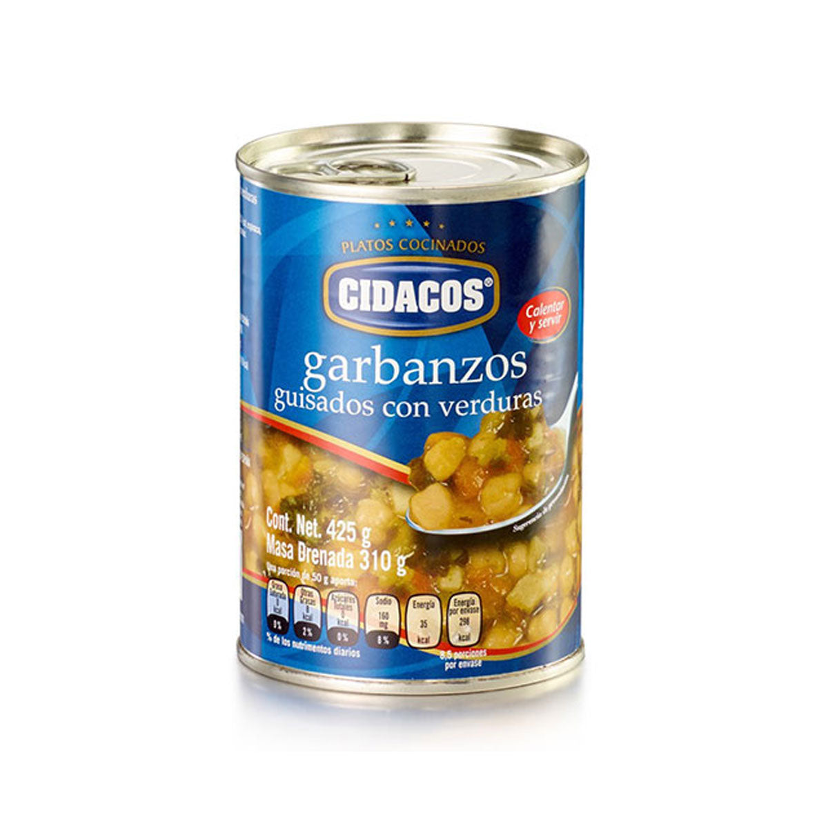 Garbanzos con Verduras 425g - Enlatados y Conservas La casa del bacalao