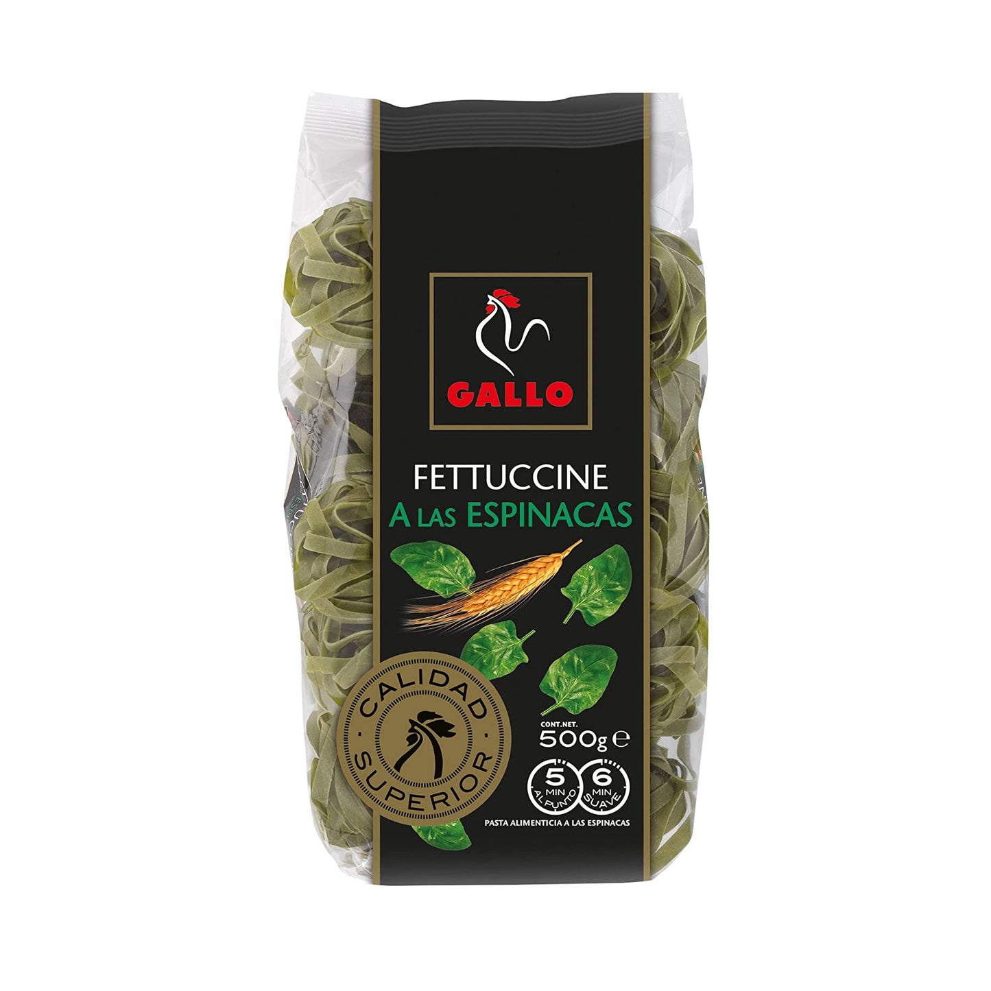 Fettuccine a las Espinacas 450g - Pastas La casa del bacalao