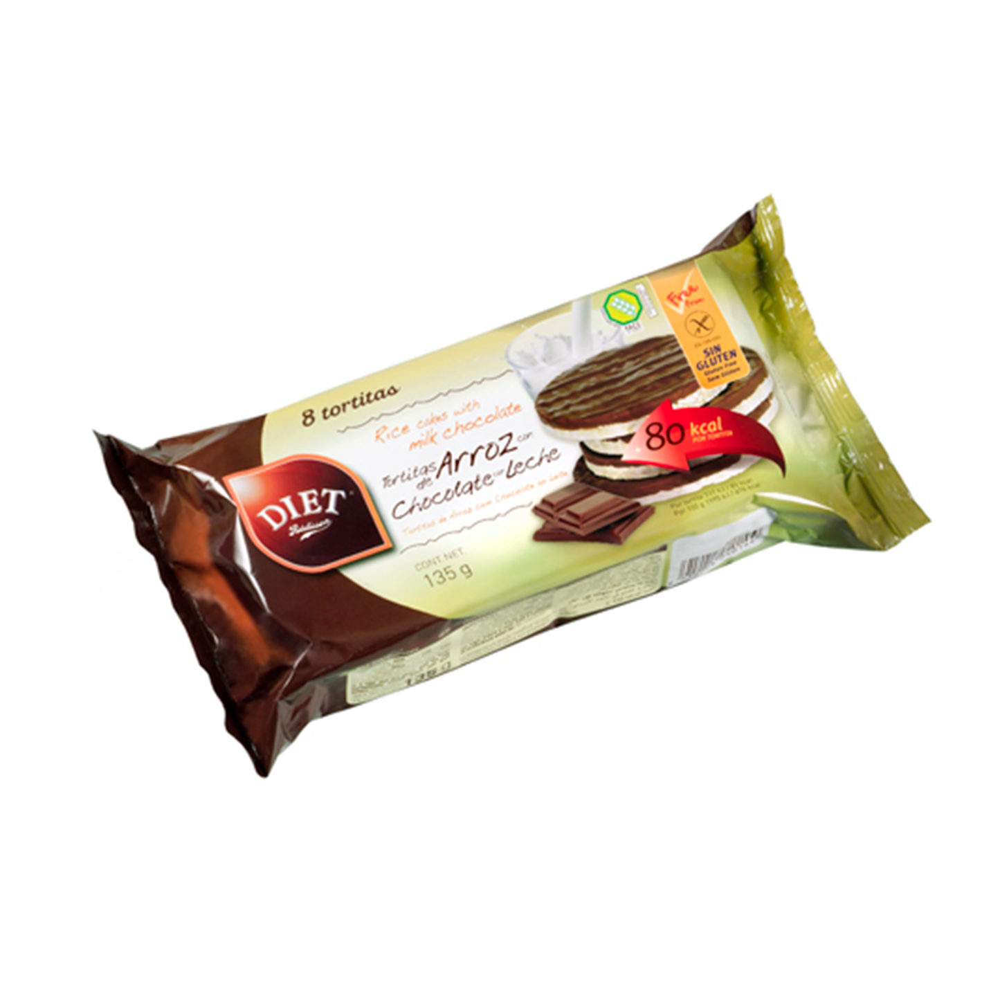 Tortitas de Arroz con Chocolate con Leche 135g - Postres y Galletas La casa del bacalao