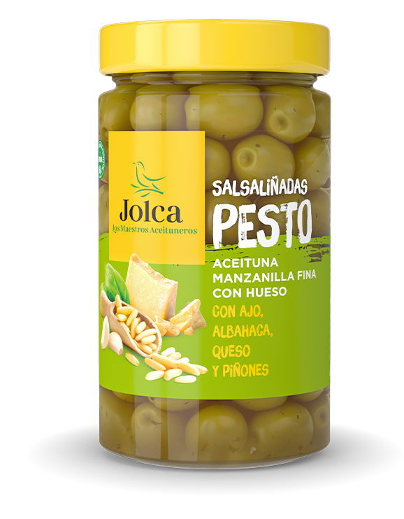 Aceitunas Salsaliñadas Pesto Jolca 400g | La Casa del Bacalao