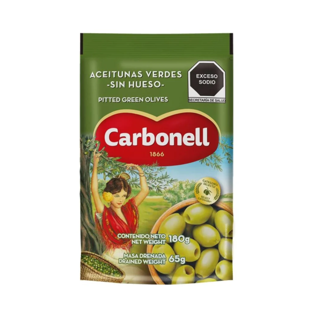 Aceitunas Verdes Deshuesadas Carbonell 180g