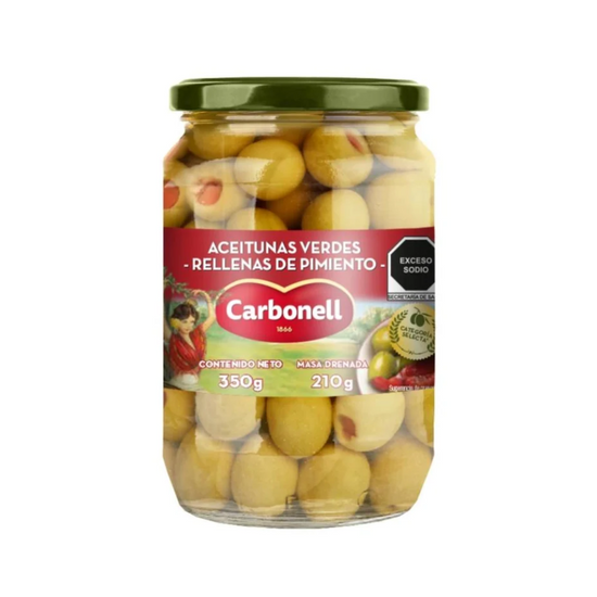 Aceitunas Verdes Rellenas de Pimiento 350g