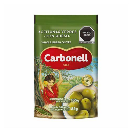 Aceitunas Verdes Con Hueso Carbonell 185g