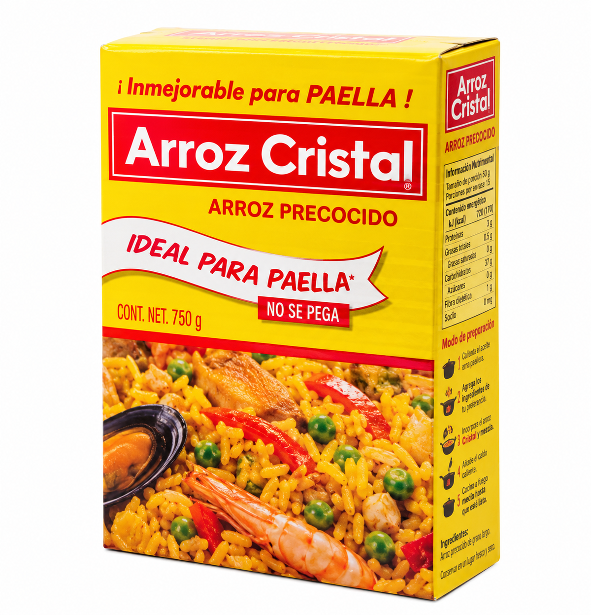 Arroz Cristal Para Paella 750g