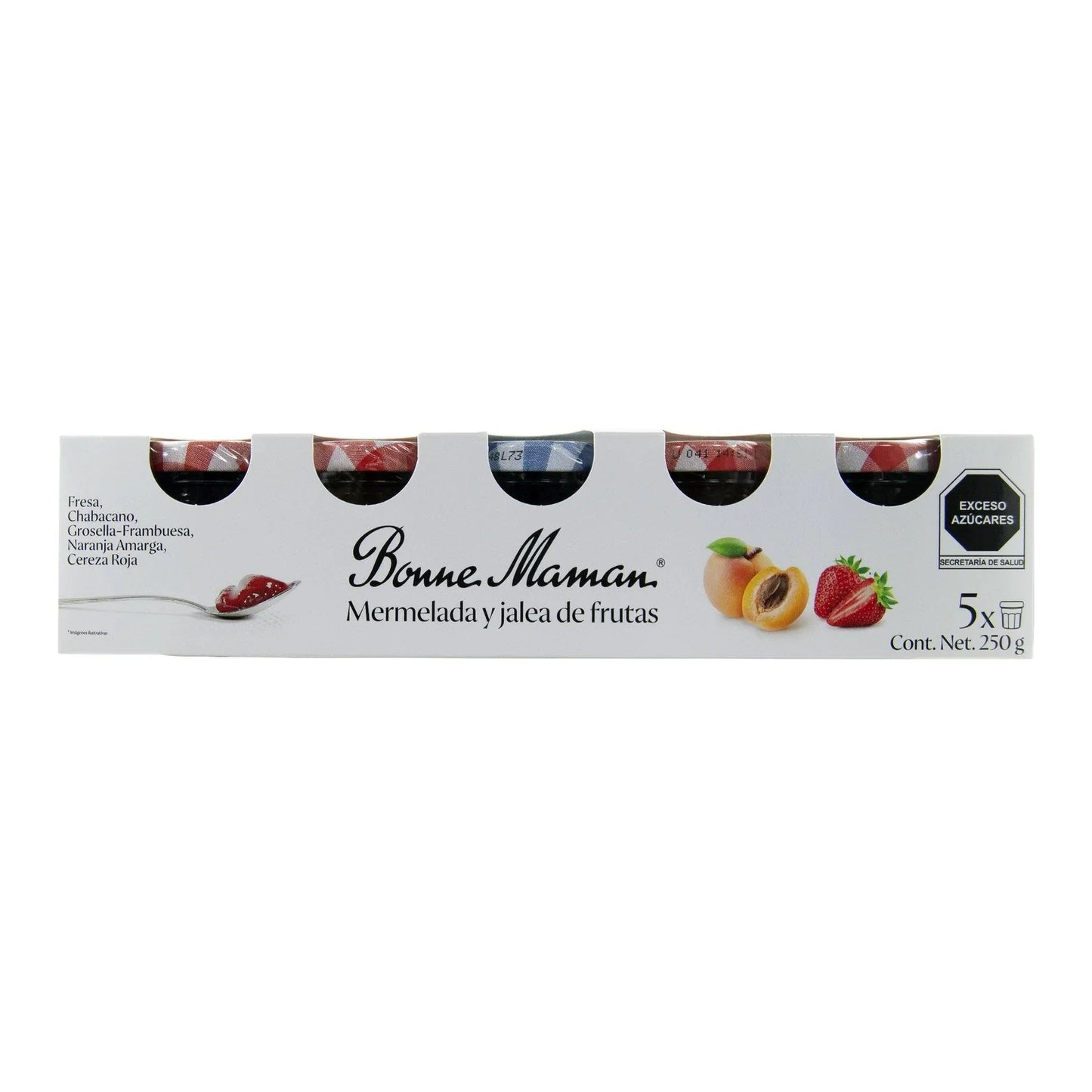 Set Mix Mermeladas Bonne Maman 5x50g Frasco Francia Gourmet