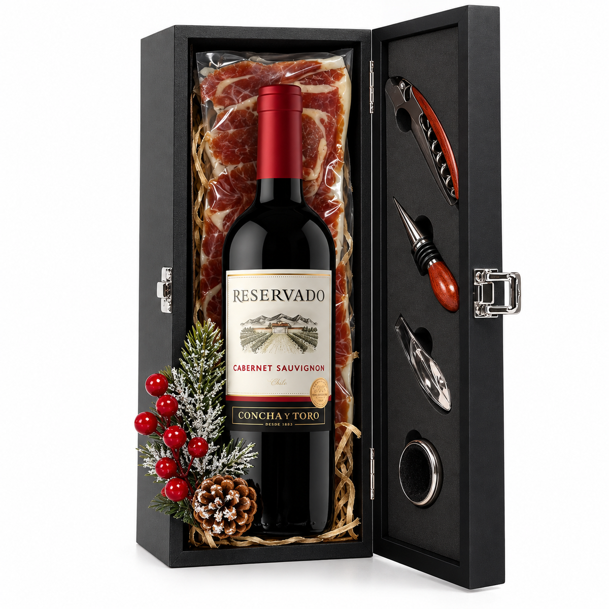 Estuche de Vino y Serrano