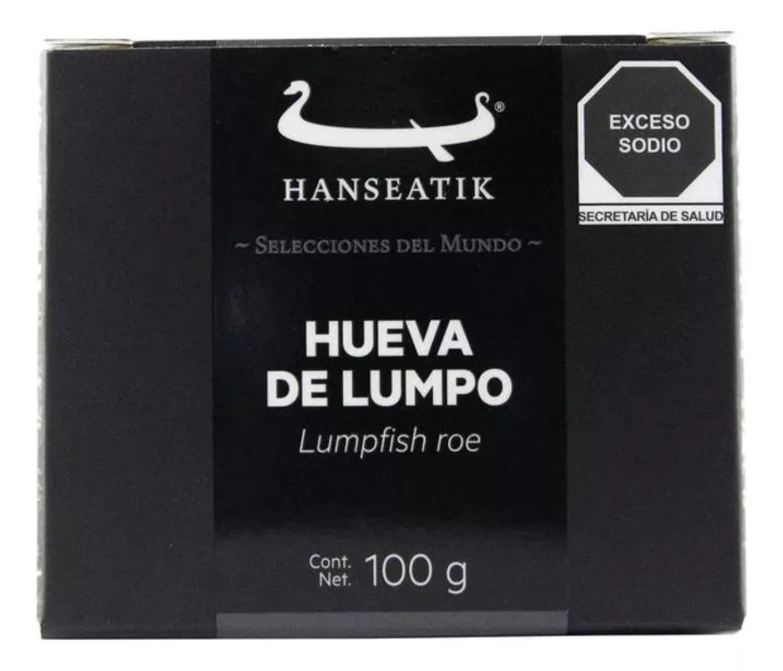 Hueva Lumpo Negra Hanseatik 100g Lumpfish Dinamarca Gourmet