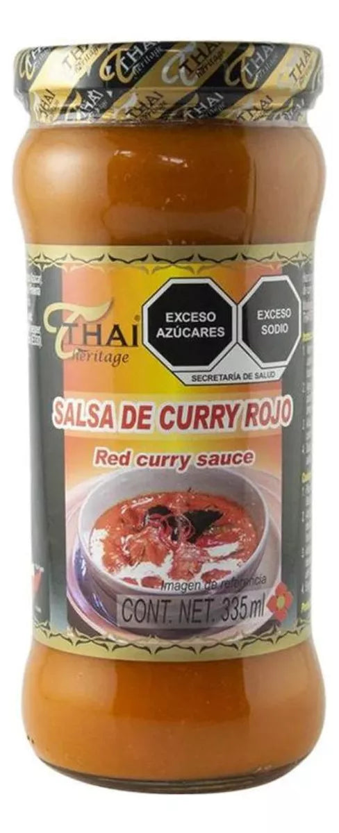 Salsa Curry Roja Thai Heritage 335ml Botella Tailandia
