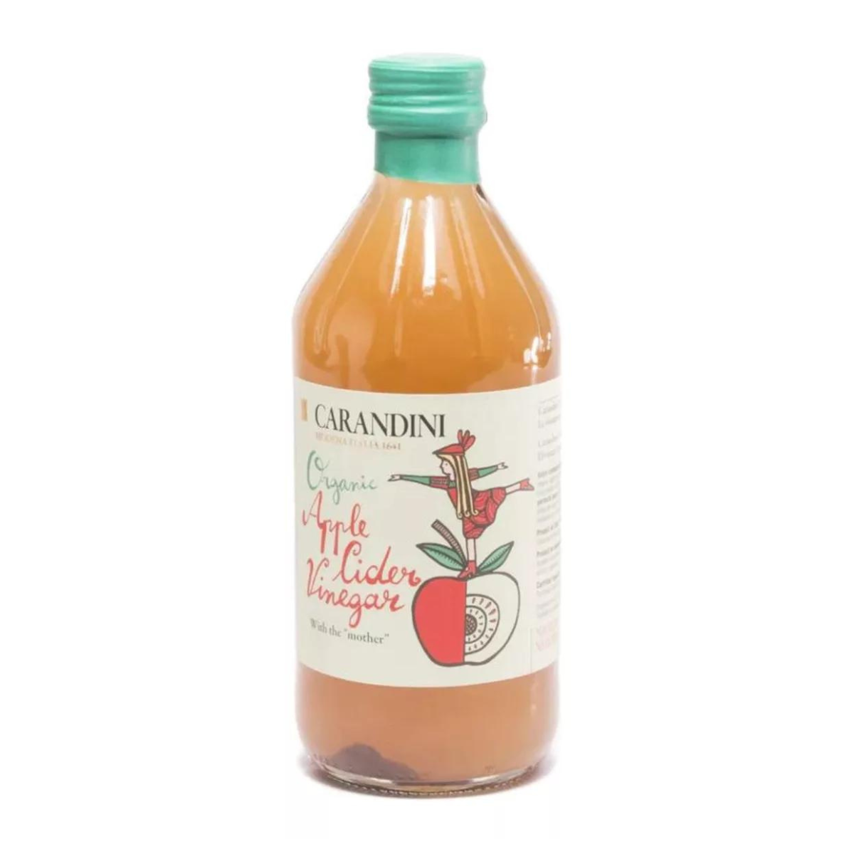 Vinagre Manzana Organico Carandini 500ml Botella Italia