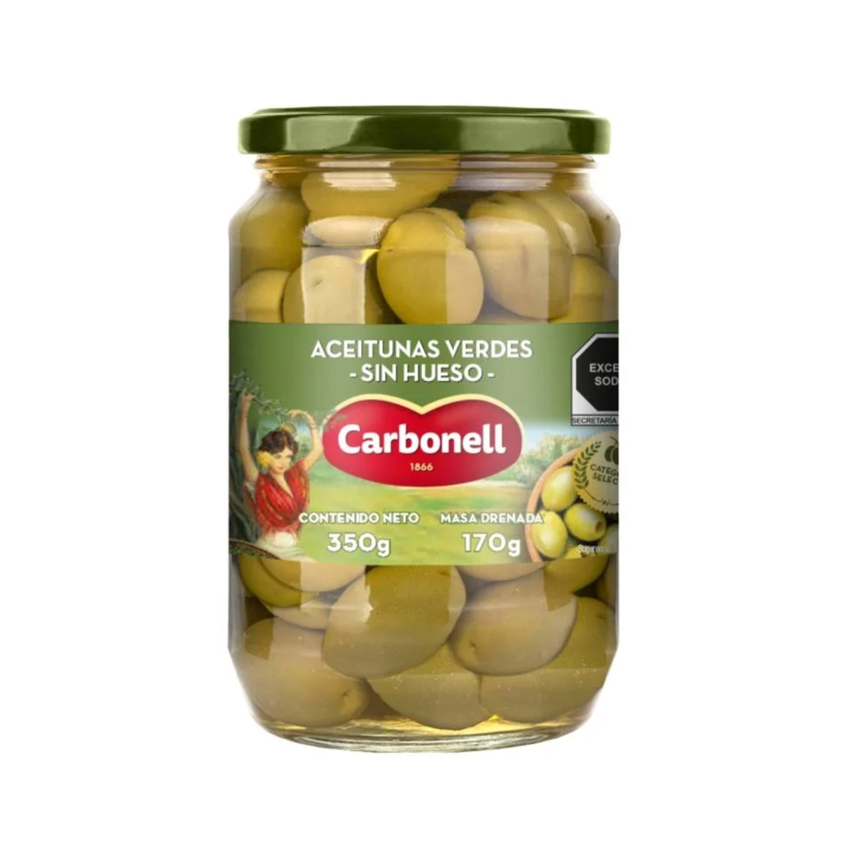 Aceitunas Verdes Deshuesadas Carbonell 350g