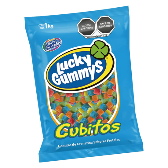 Bolsa Gomitas Forma De Cubitos Lucky Gummys 1 Kg Azucaradas