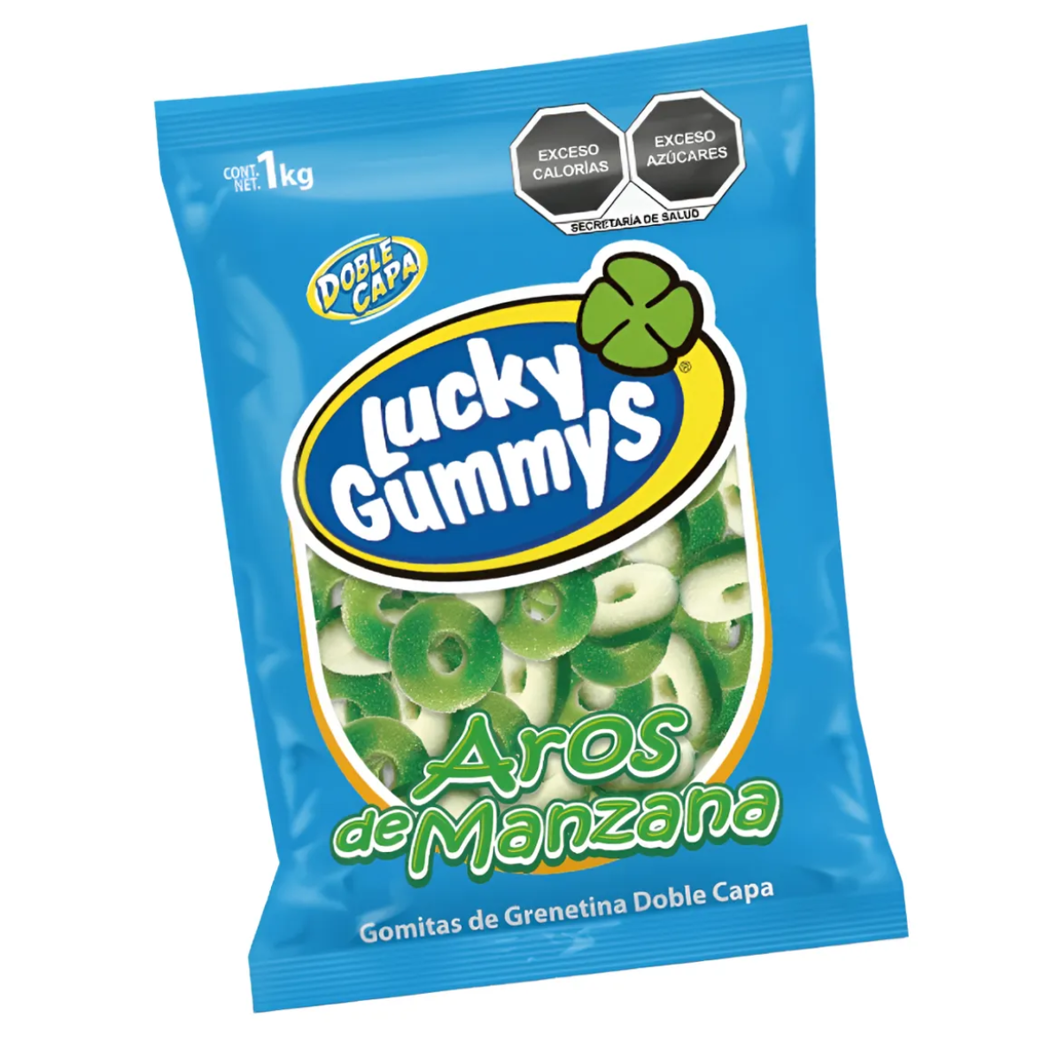 Gomitas Azucaradas Aros De Manzana Lucky Gummys 1 Kg