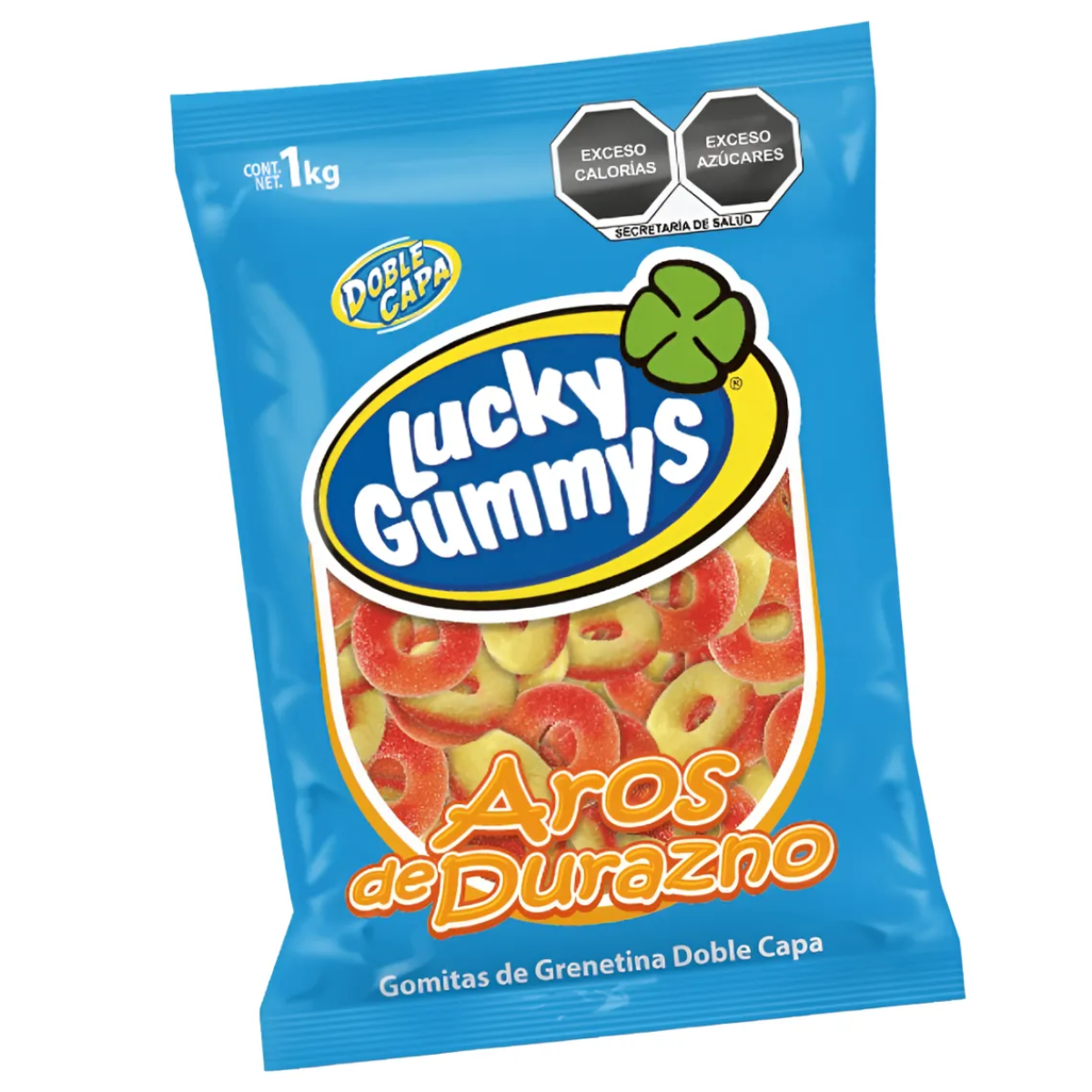 Gomitas Foma De Donitas Lucky Gummys Sabor Durazno 1kg