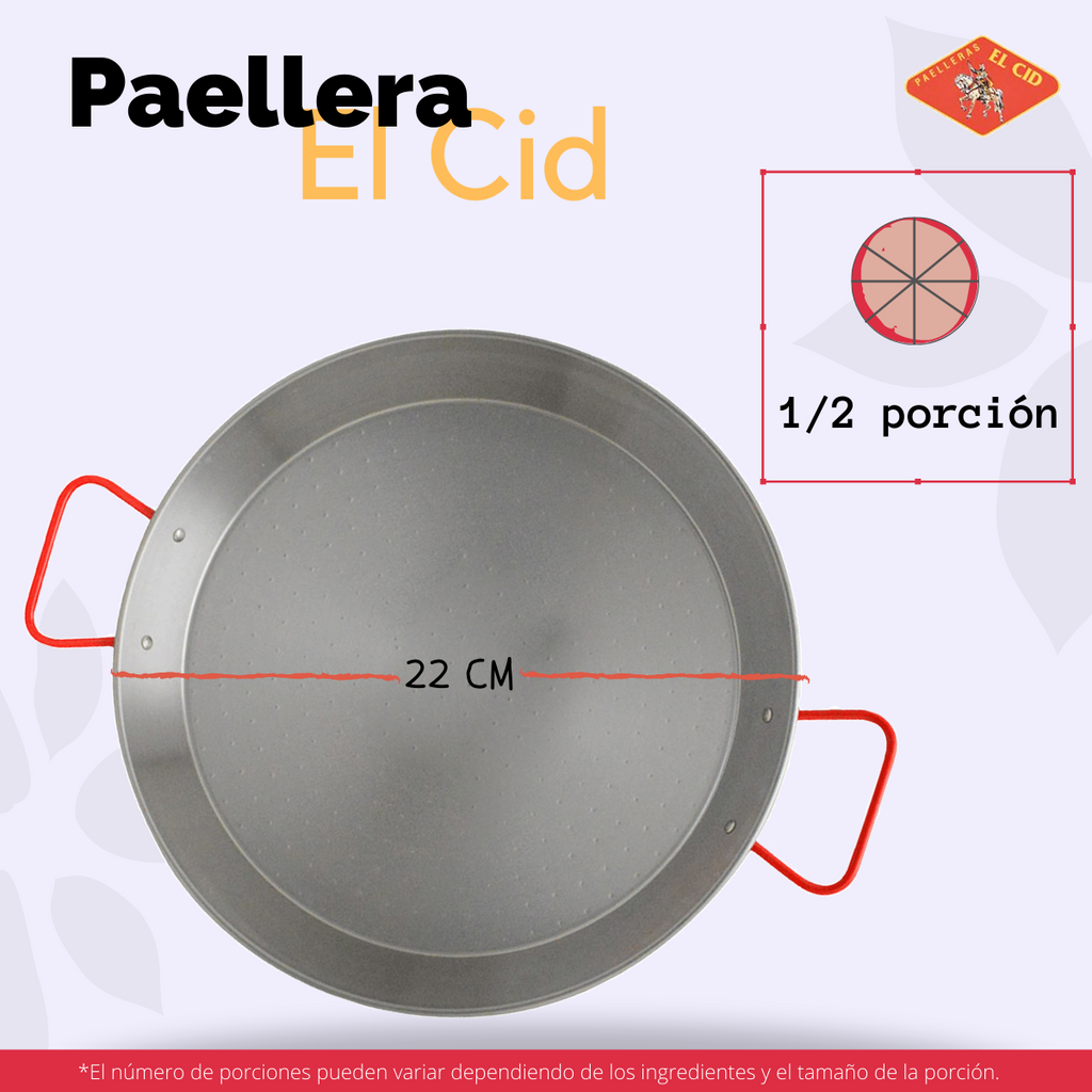 Paellera Pulida de Hierro 22cm - Paelleras La casa del bacalao