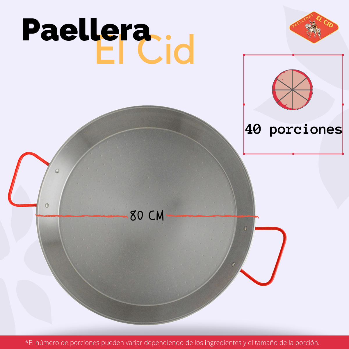 Paellera Pulida de Hierro 80cm - Paelleras La casa del bacalao
