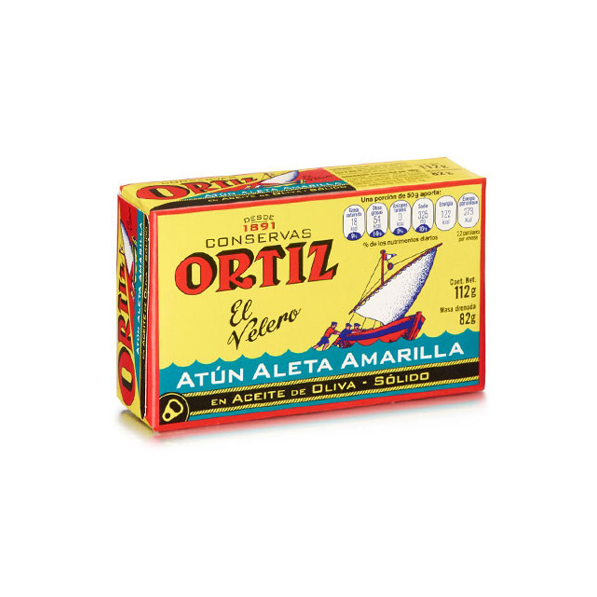 Atún Aleta Amarilla en Aceite de Oliva 112g - Latería Fina La casa del bacalao