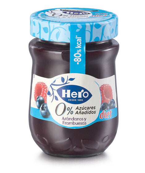 Mermelada DIET de Arándano y Frambuesa 280g - Mermelada La casa del bacalao